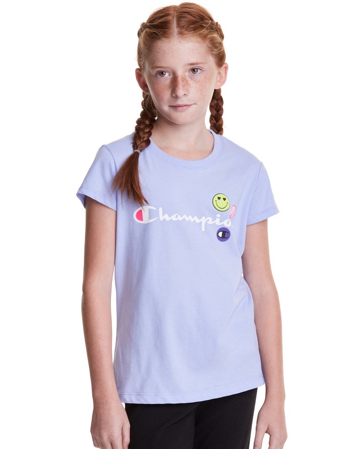 Tricou Champion Classic Smiley Face Fete Violet Deschis - Romania YBVPOFE-87